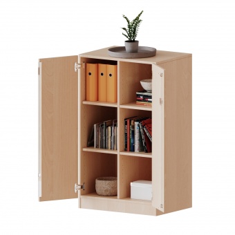 ErgoTray Schrank, 2reihig, 3 OH, zweitürig, fahrbar, B/H/T 70,3x118x50cm 